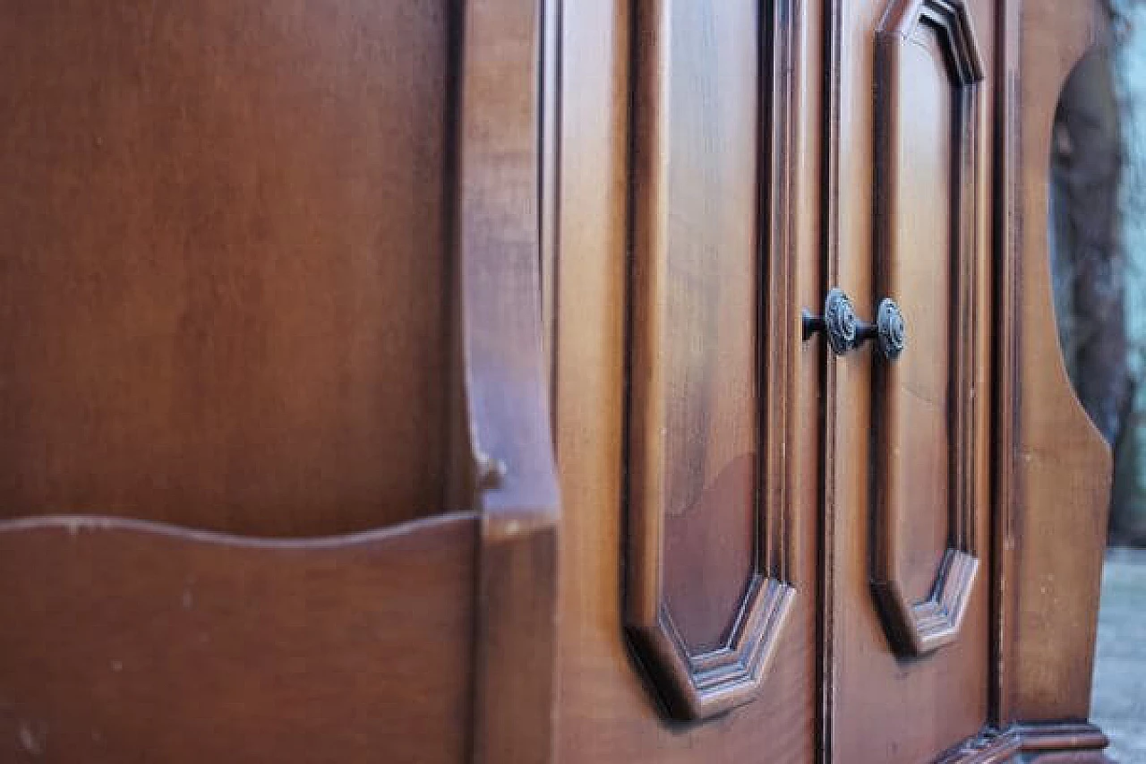 Corner cabinet veneered in walnut with two doors, 1950s 1406445
