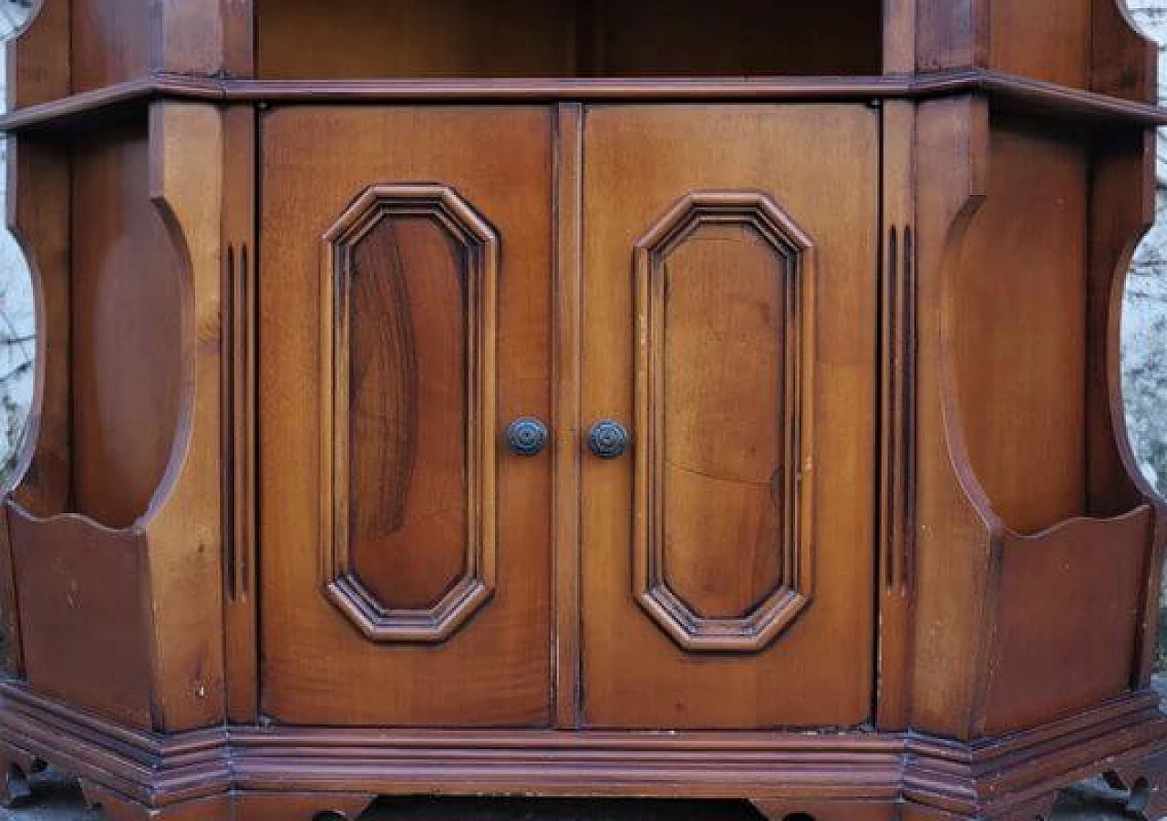 Corner cabinet veneered in walnut with two doors, 1950s 1406449