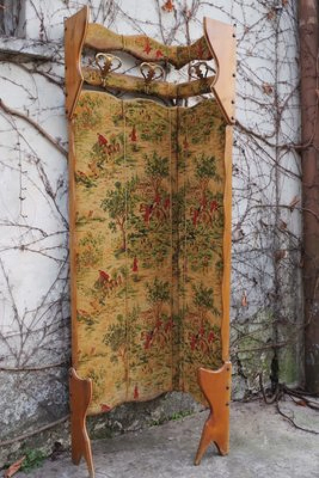 Beech and velvet coat rack, 1950s 1406485