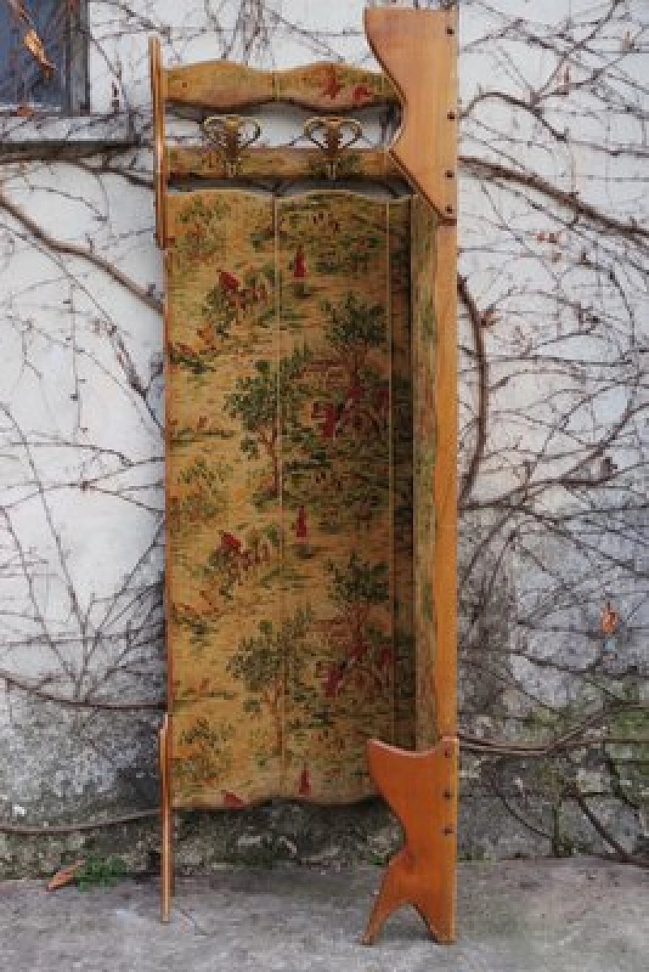 Beech and velvet coat rack, 1950s 1406500