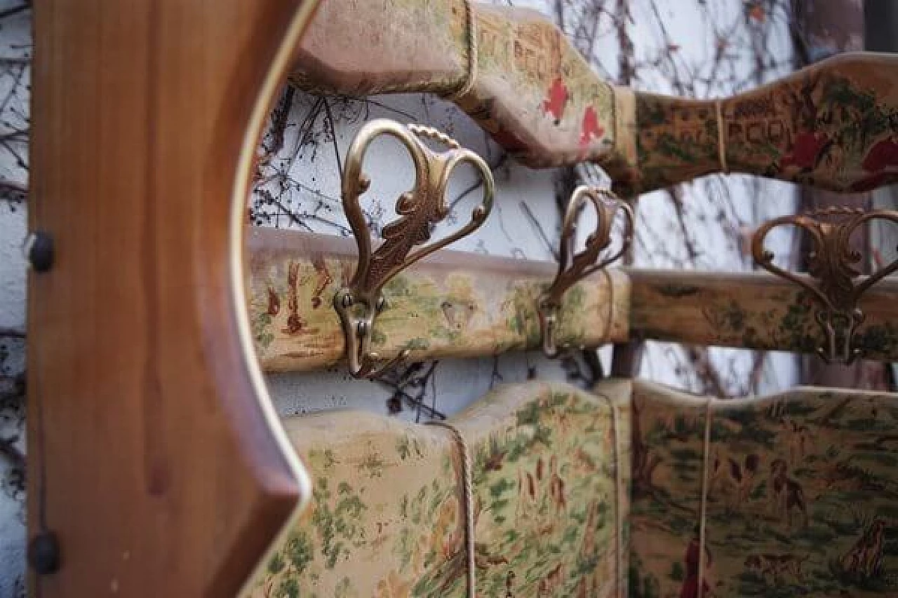 Beech and velvet coat rack, 1950s 1406505