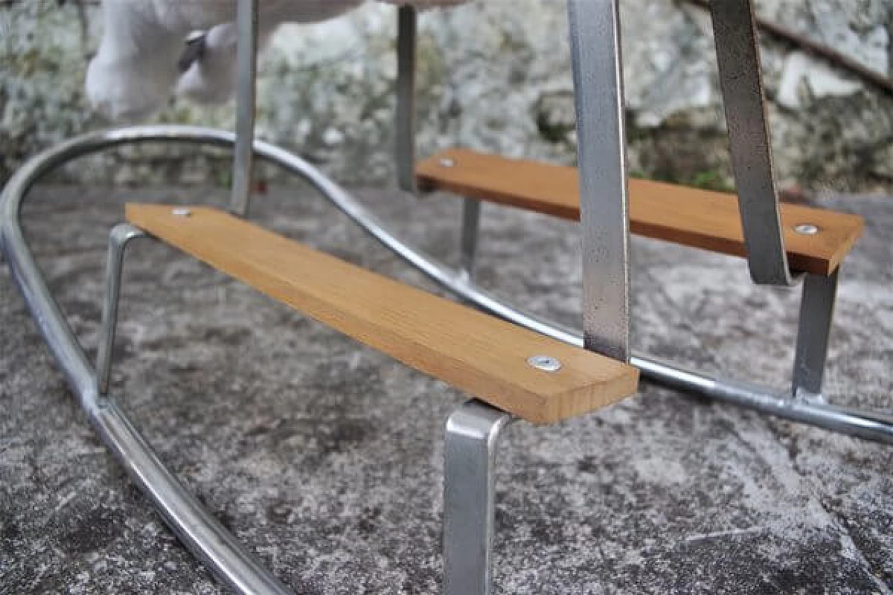 Cavallo a dondolo italiano Eurotoys in legno e plastica, anni '70 1406531