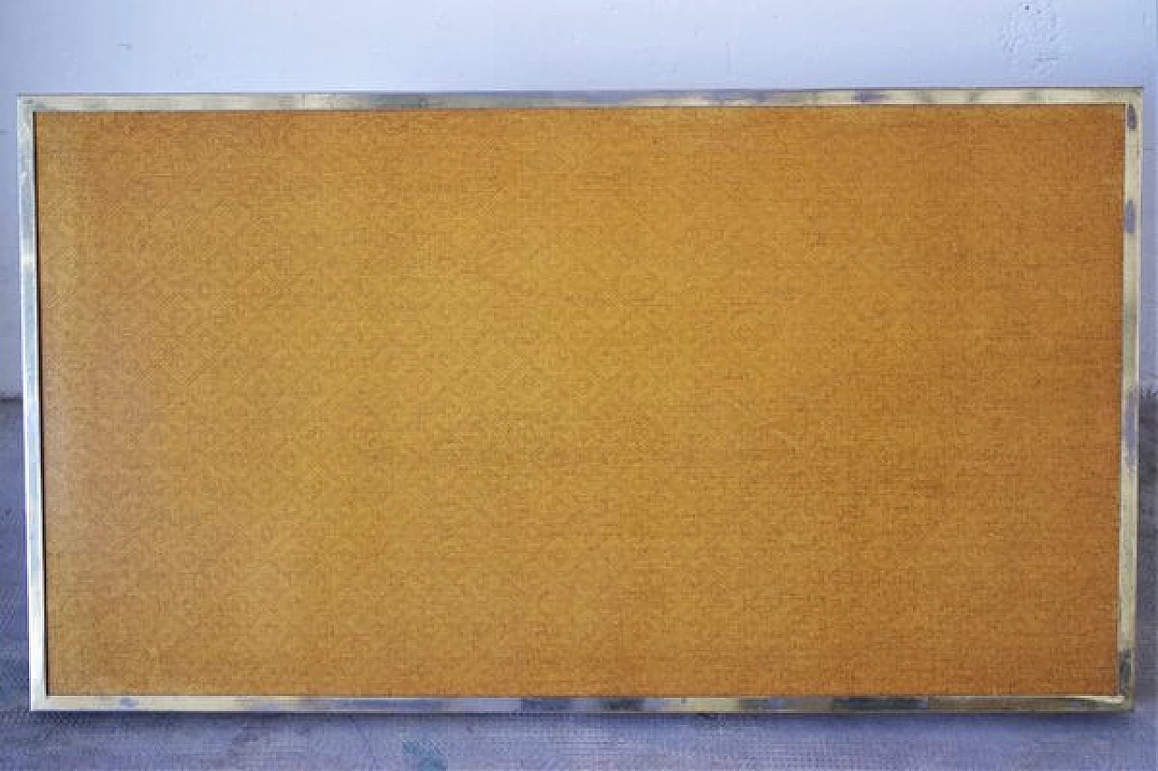 Tavolino in legno e ottone, anni '70 1406532