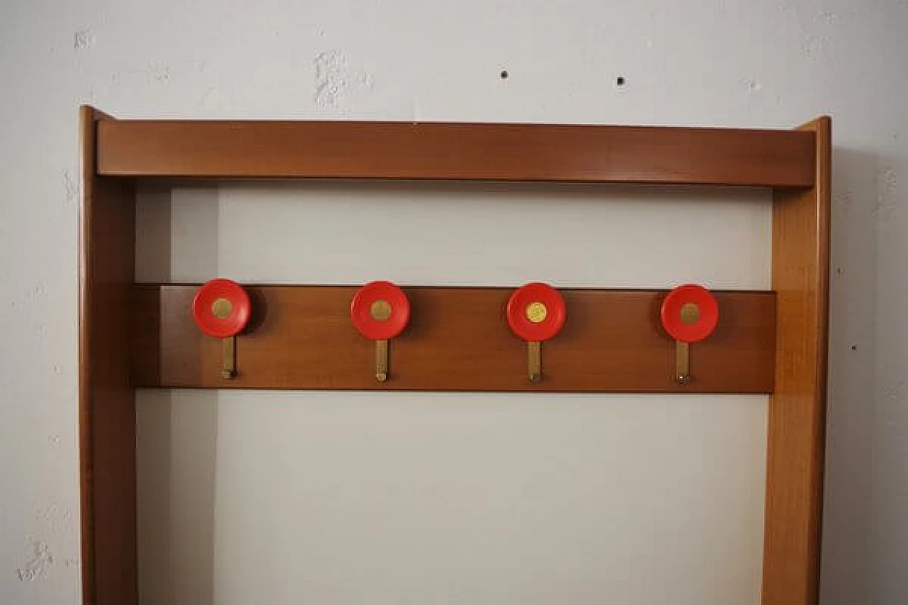 Beech sideboard with mirror and coat rack, 1970s 1406593