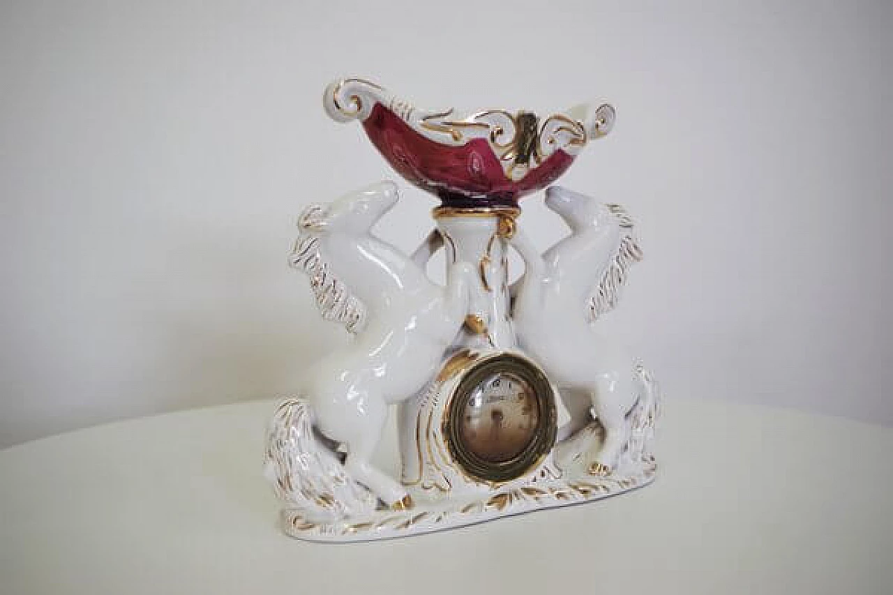 Clock with horses, 1950s 1406623