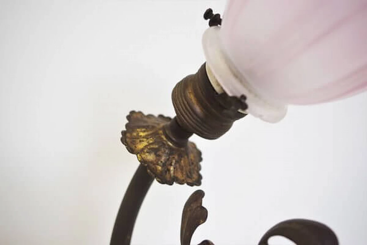 Flower-shaped stained glass wall lamp, 1950s 1406626