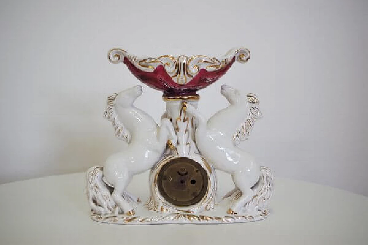 Clock with horses, 1950s 1406634