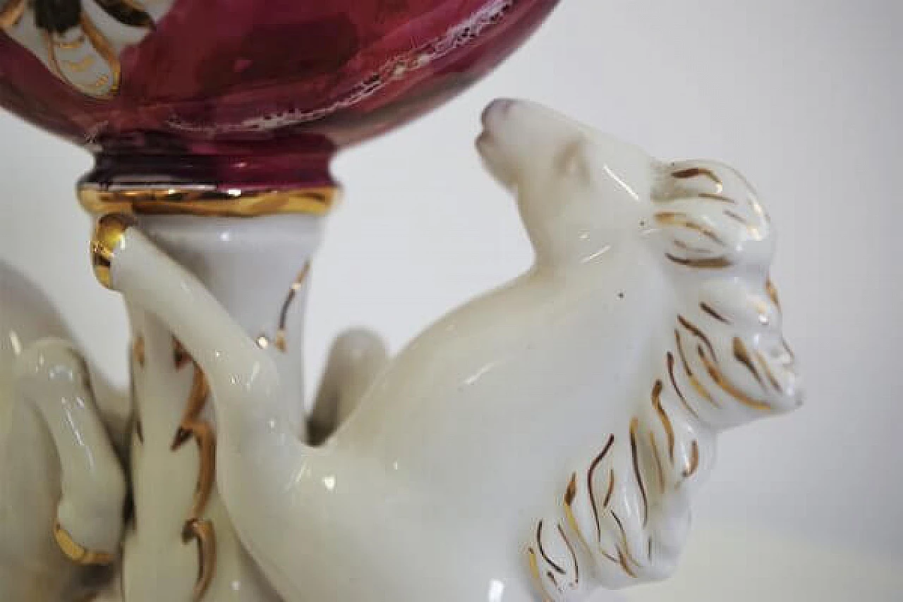 Clock with horses, 1950s 1406636