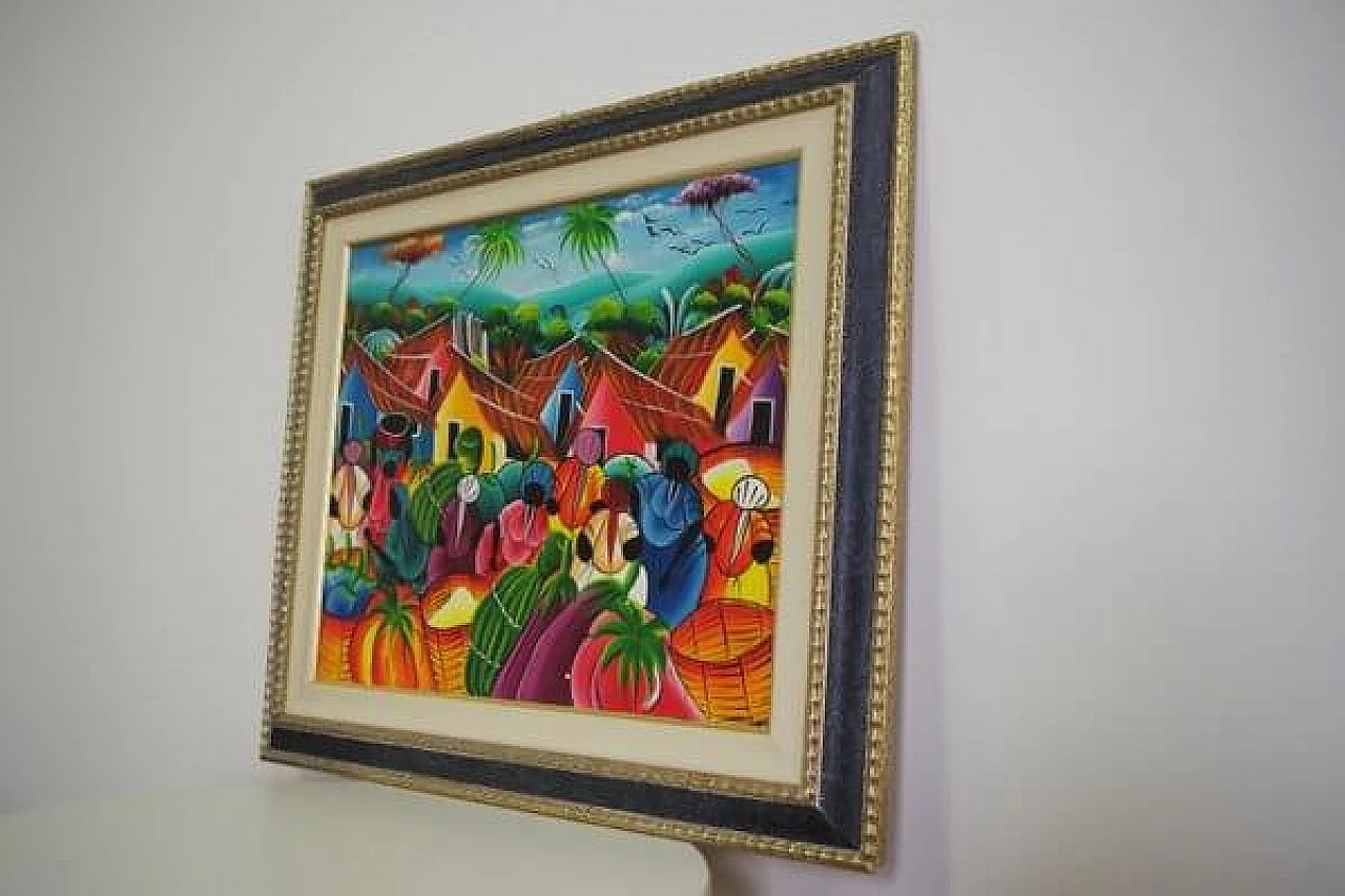 Cornice con quadro caraibico, anni 2000 1406673