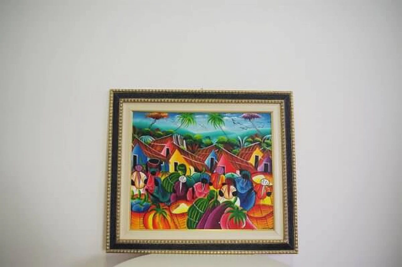 Cornice con quadro caraibico, anni 2000 1406678