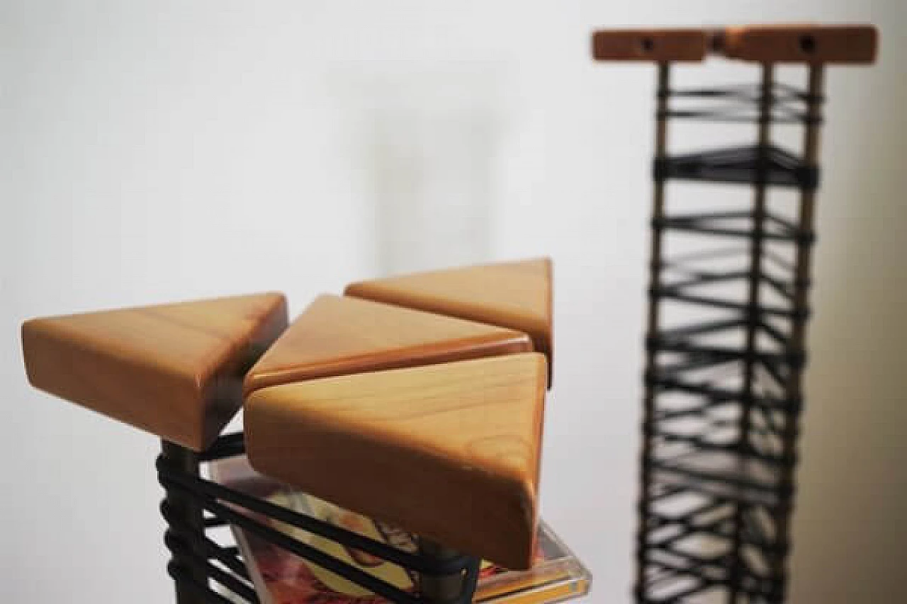 Pair of handmade CD rack columns, 1980s 1406679