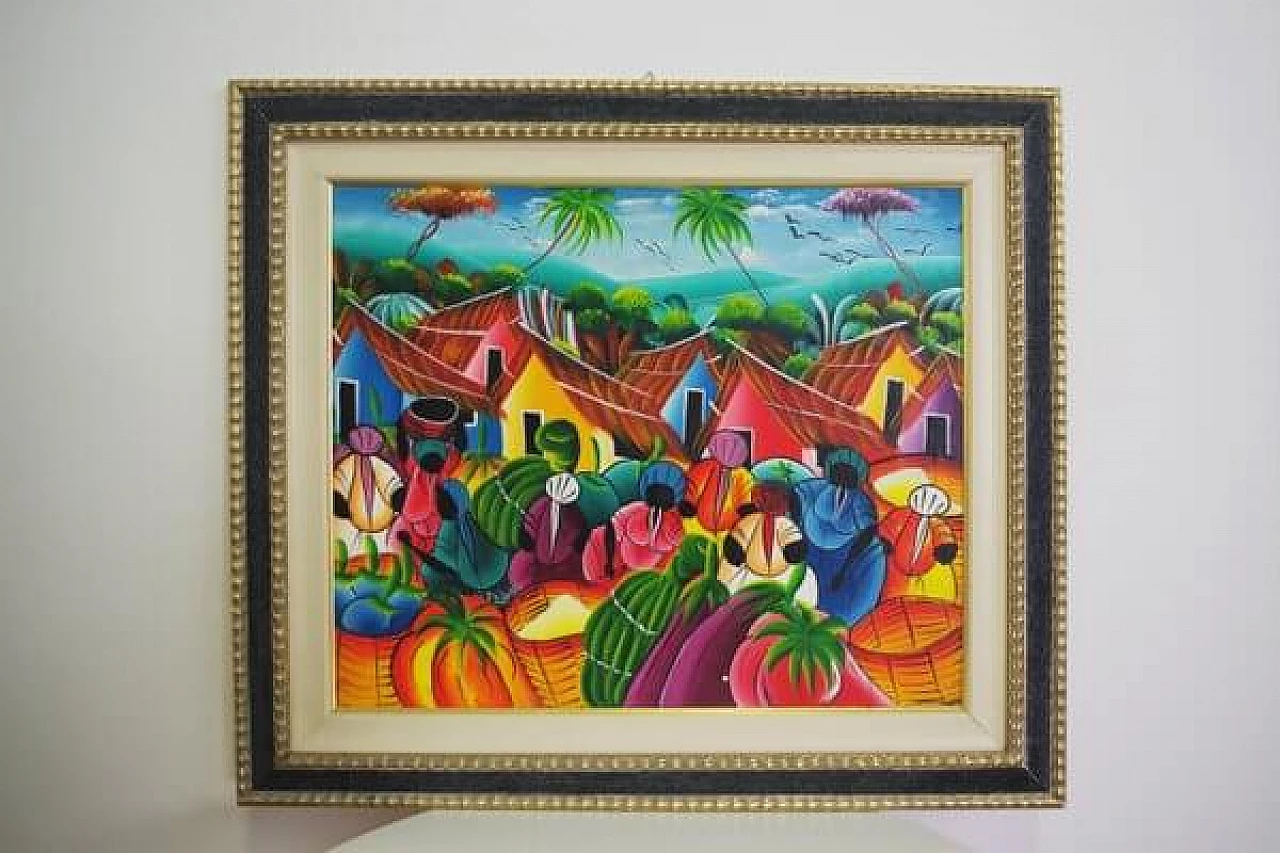 Cornice con quadro caraibico, anni 2000 1406681