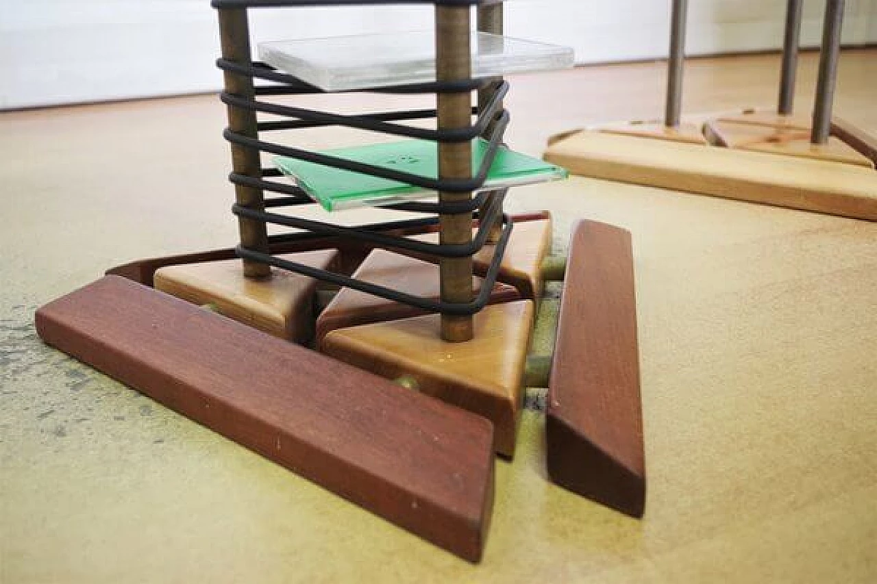 Pair of handmade CD rack columns, 1980s 1406688