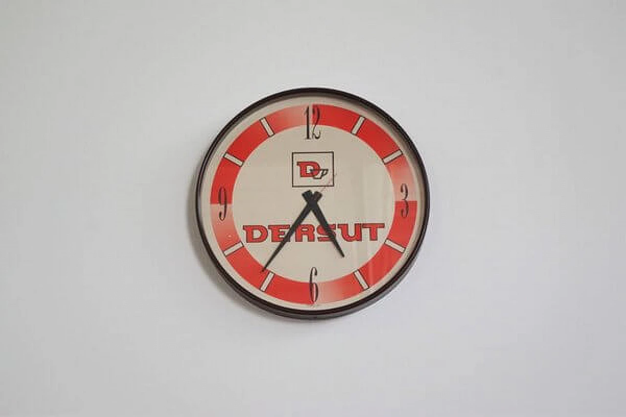 Plastic wall clock by Dersut, 1970s 1406693