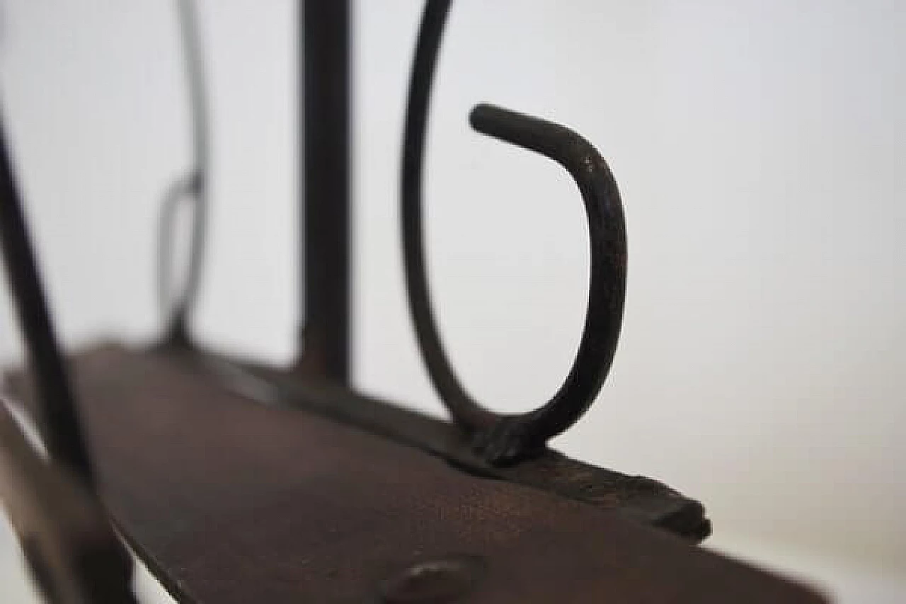 Combined wood and iron ashtray and magazine rack, 1950s 1406695