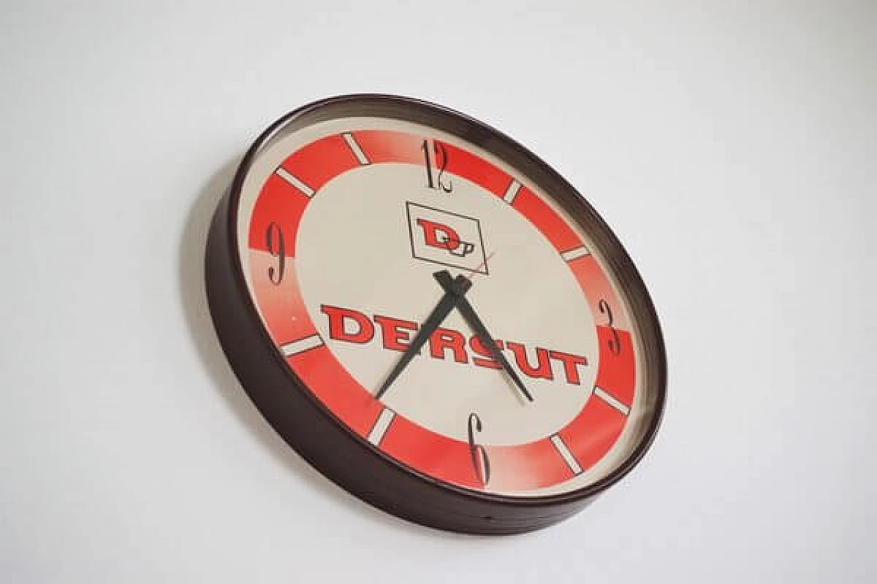 Plastic wall clock by Dersut, 1970s 1406696