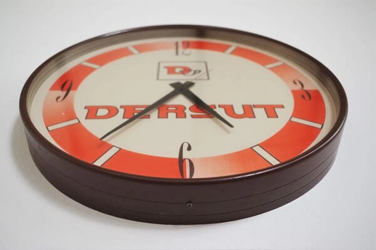 Plastic wall clock by Dersut, 1970s 1406707