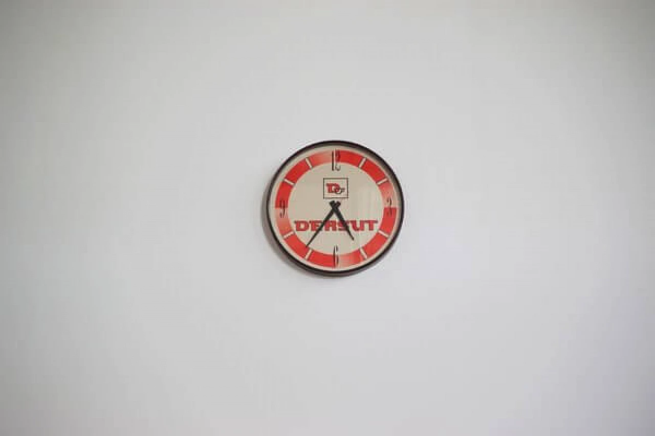 Orologio da parete in plastica di Dersut, anni '70 1406710