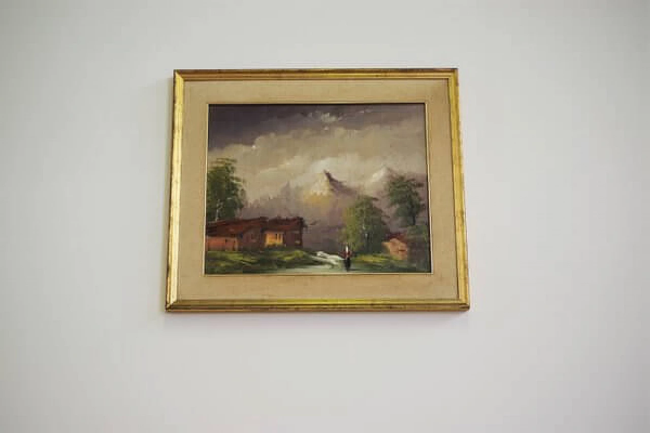Mountain landscape, oil on canvas, 1960s 1406710