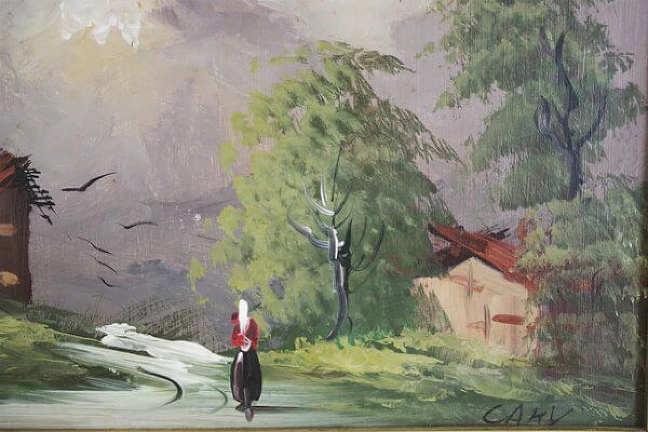 Mountain landscape, oil on canvas, 1960s 1406729