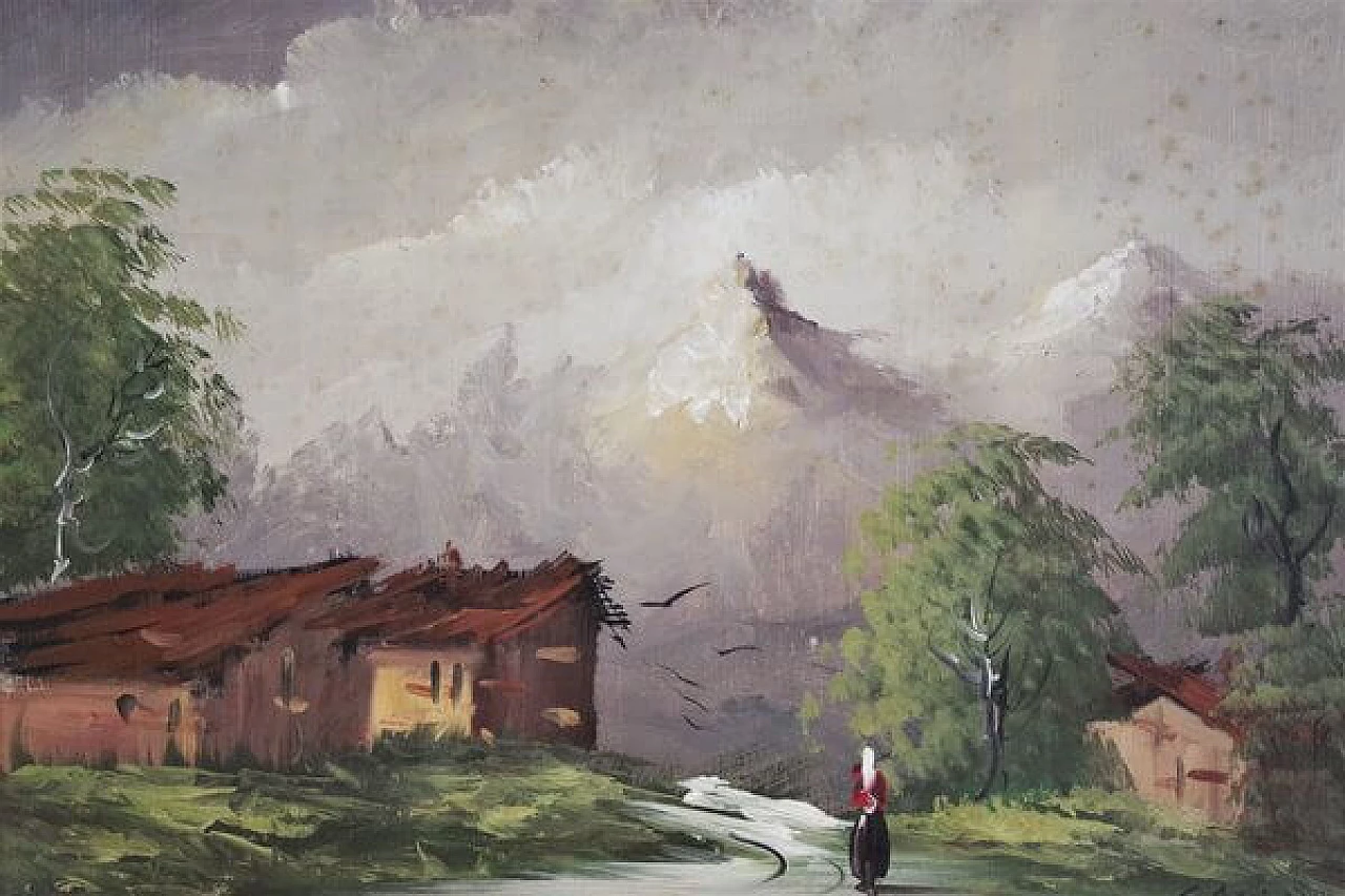 Mountain landscape, oil on canvas, 1960s 1406731