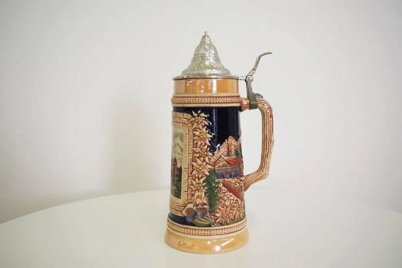 Boccale da birra tedesco in ceramica, anni '80 1406760