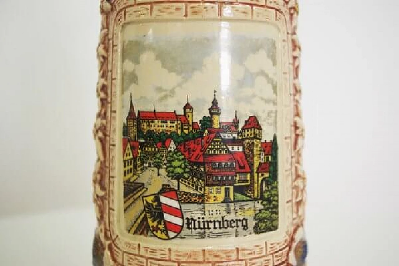 Boccale da birra tedesco in ceramica, anni '80 1406763