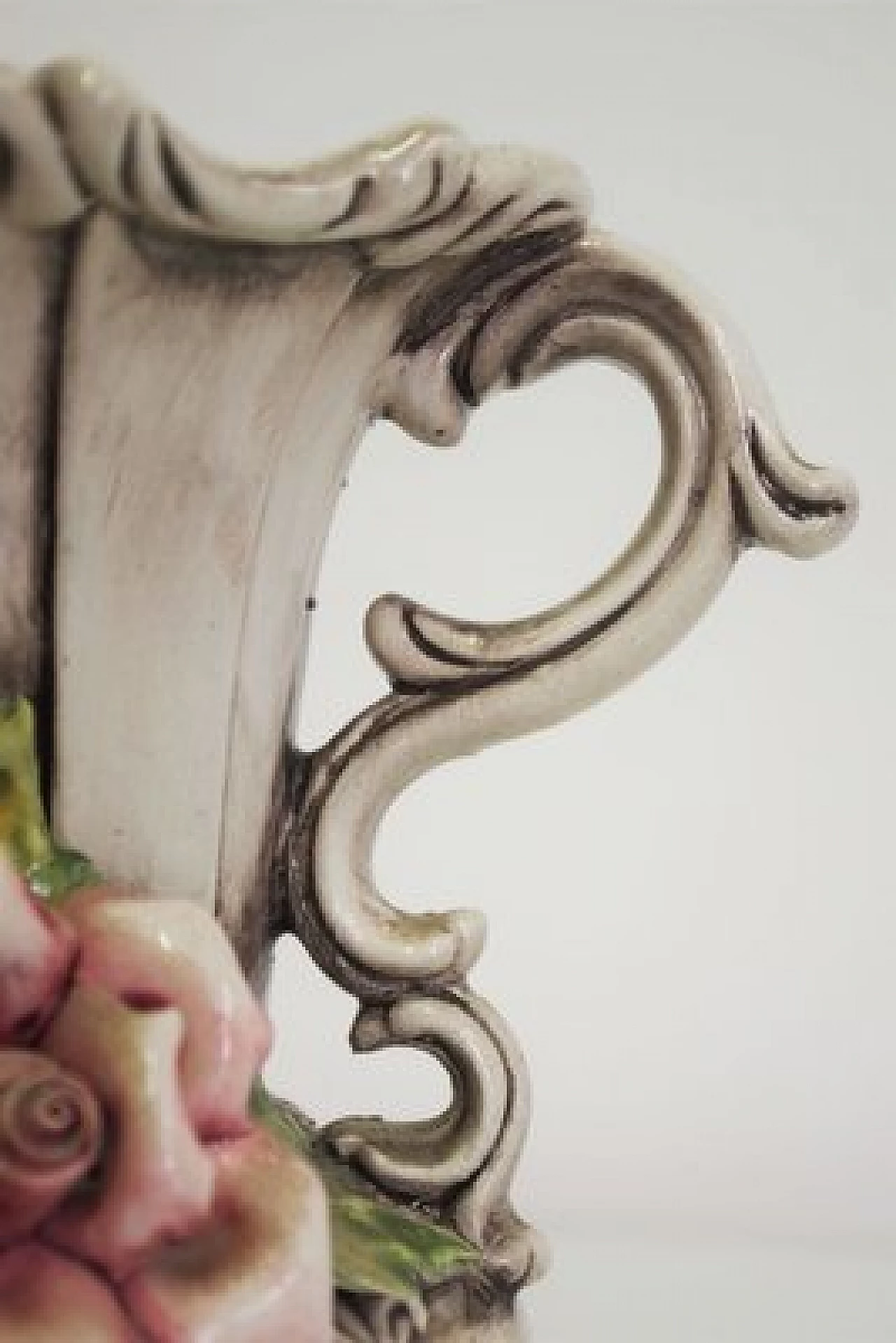 Capodimonte porcelain pitcher with floral decoration, 1940s 1406777