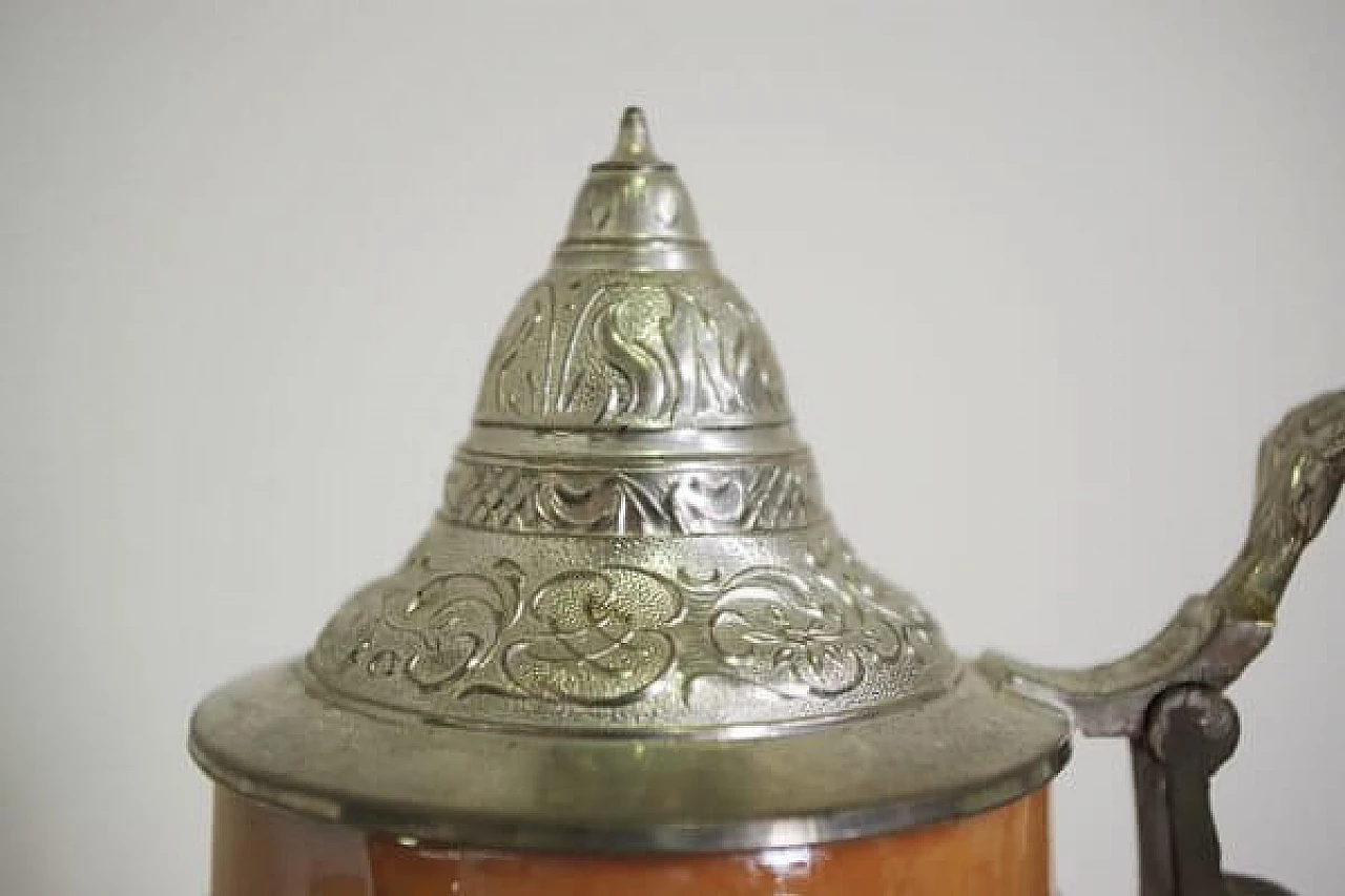 Boccale da birra tedesco in ceramica, anni '80 1406786