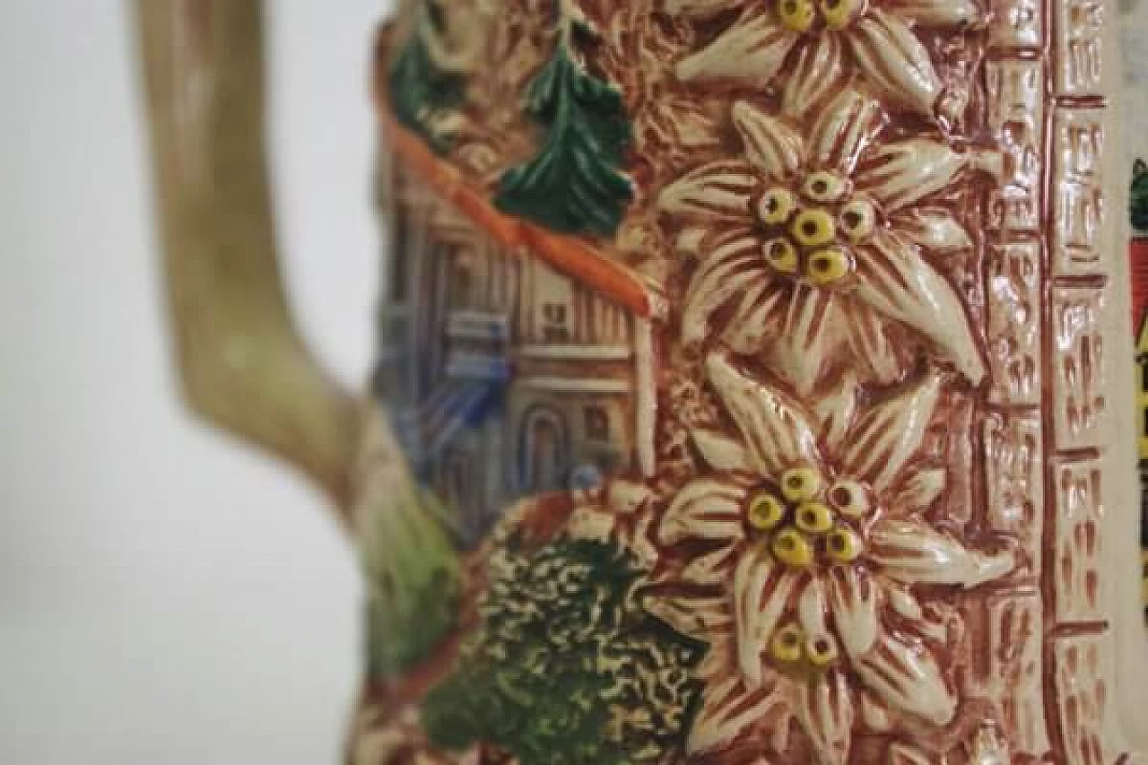 Boccale da birra tedesco in ceramica, anni '80 1406791