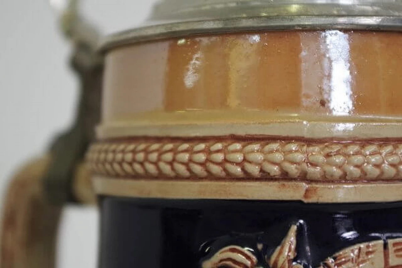 Boccale da birra tedesco in ceramica, anni '80 1406795