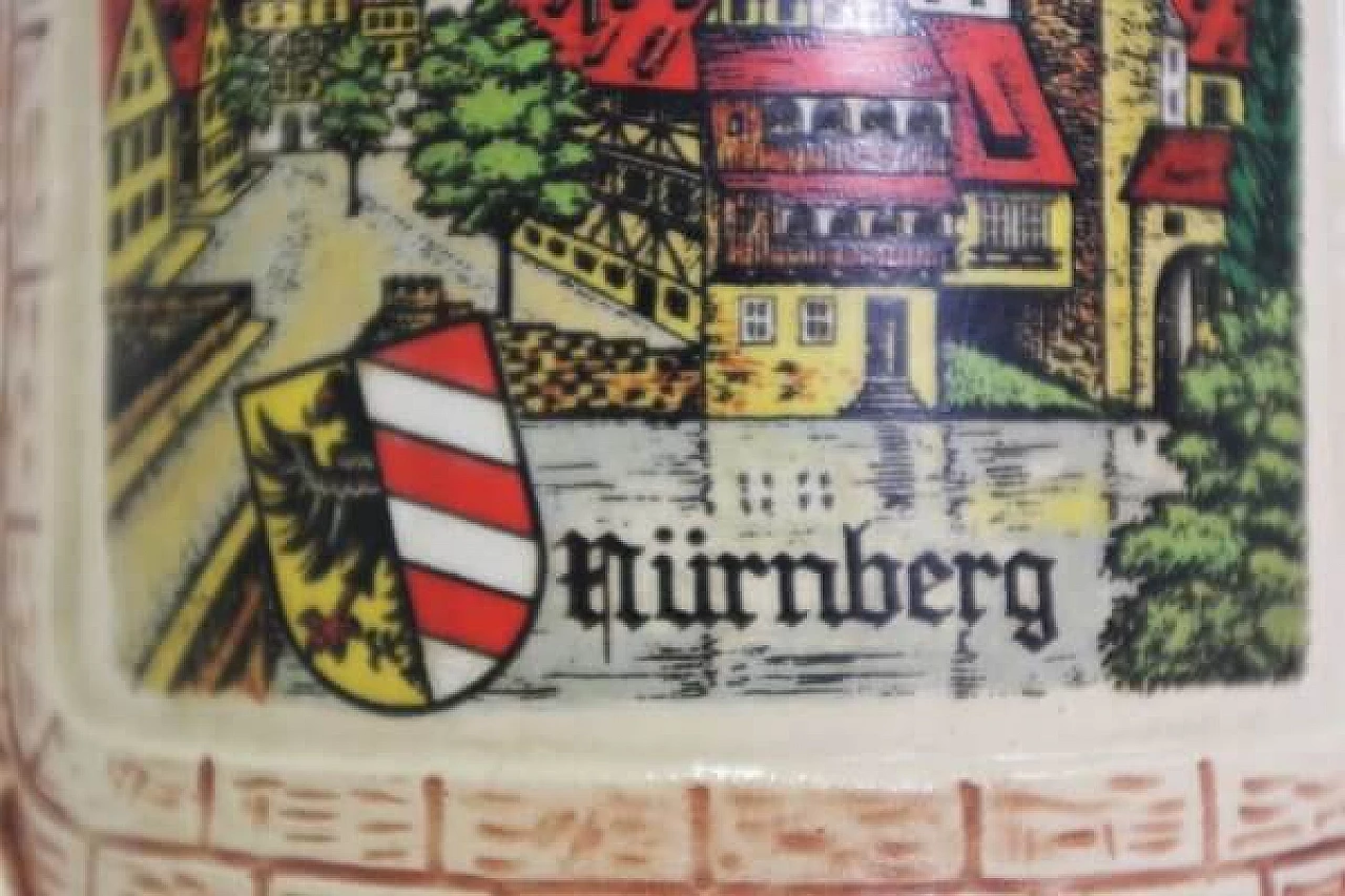 Boccale da birra tedesco in ceramica, anni '80 1406815