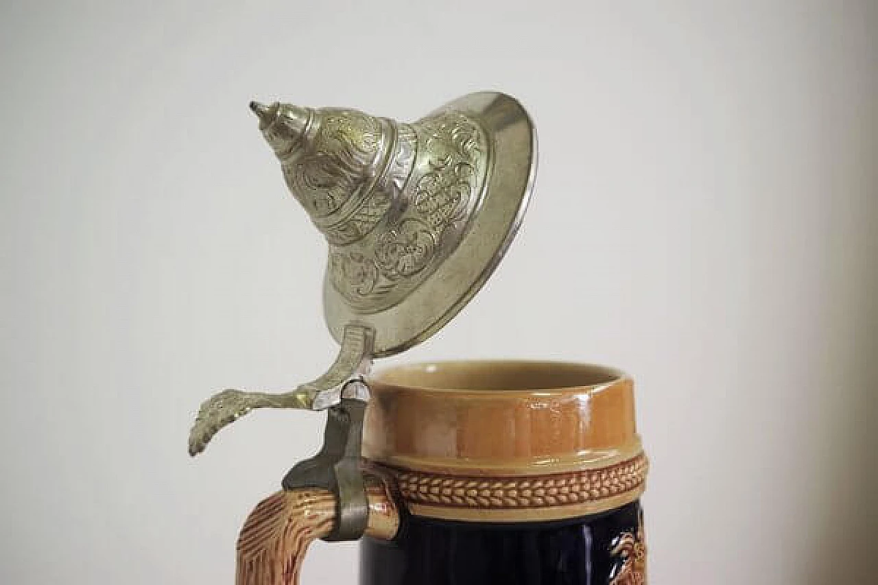 Boccale da birra tedesco in ceramica, anni '80 1406826