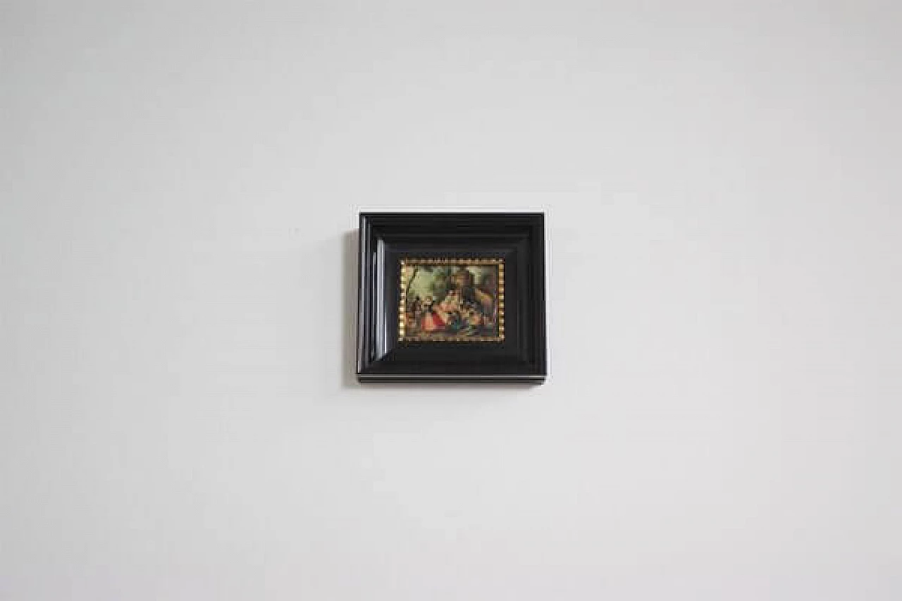 Gallant scene, painted print, 1970s 1406835