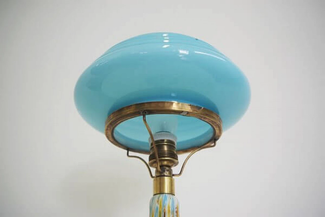 Lampada da tavolo in vetro di Murano dipinta a mano, anni '50 1406853