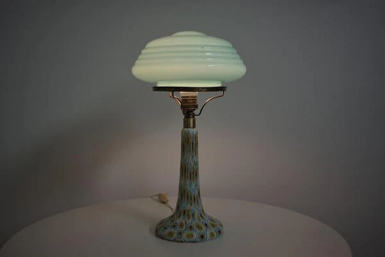 Hand-painted Murano glass table lamp, 1950s 1406865