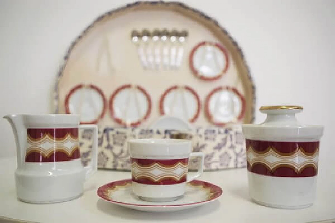 Servizio da caffè tedesco Schirnding in porcellana, anni '70 1406879
