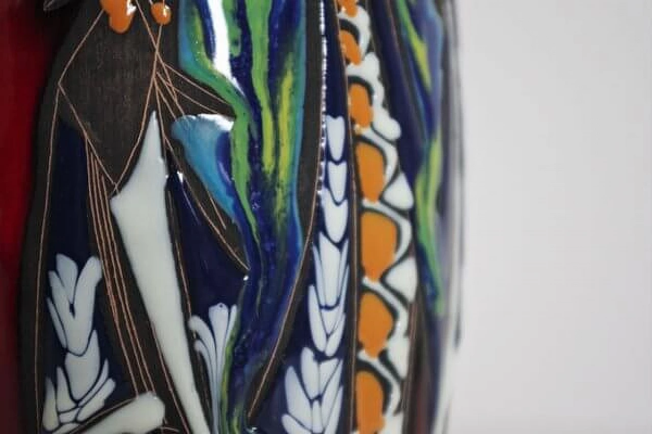 Pair of San Marino polychrome vases, 1950s 1406892