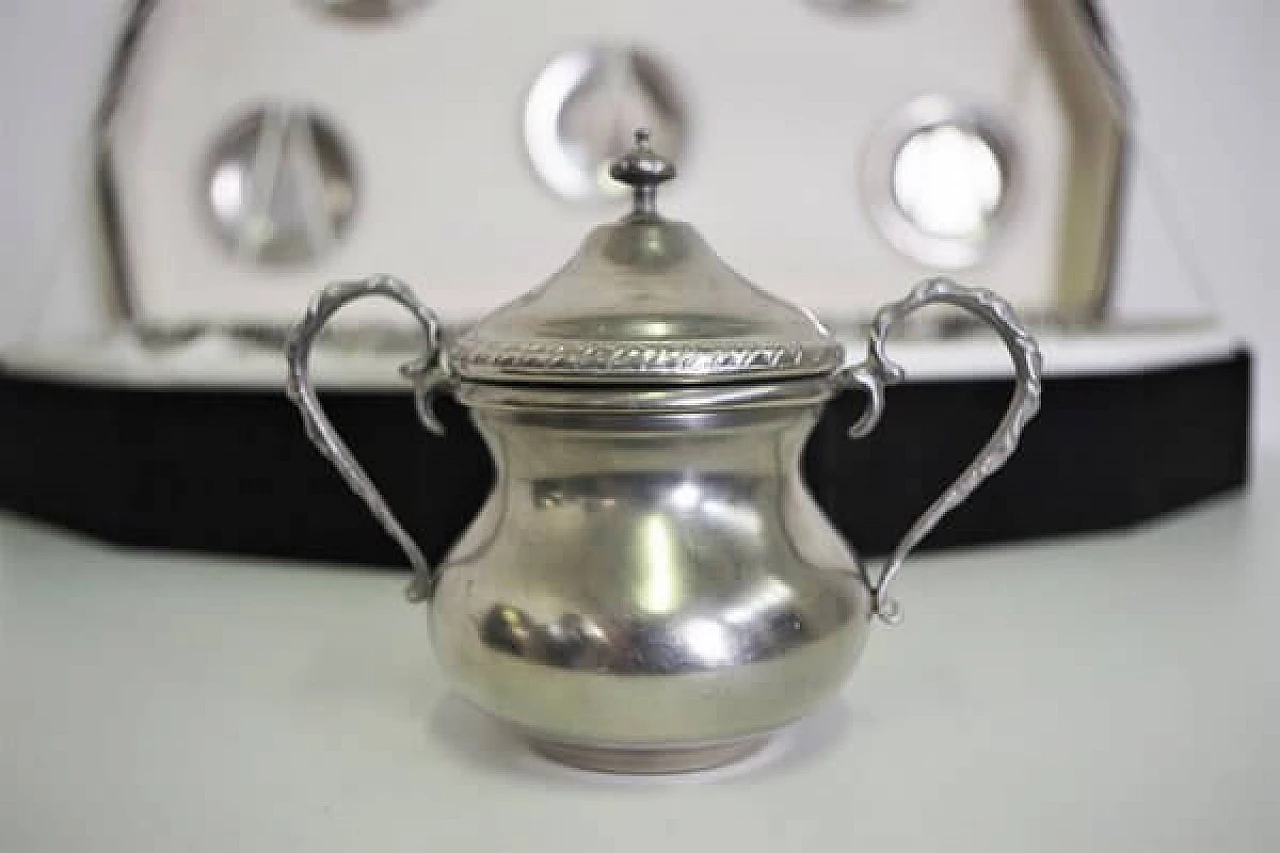Coffee service of 25 pieces in silver and pewter, 1970s 1406909