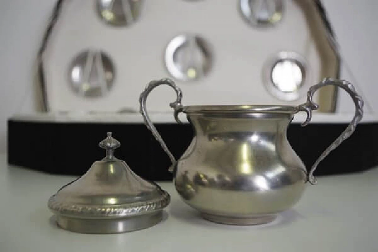 Coffee service of 25 pieces in silver and pewter, 1970s 1406926