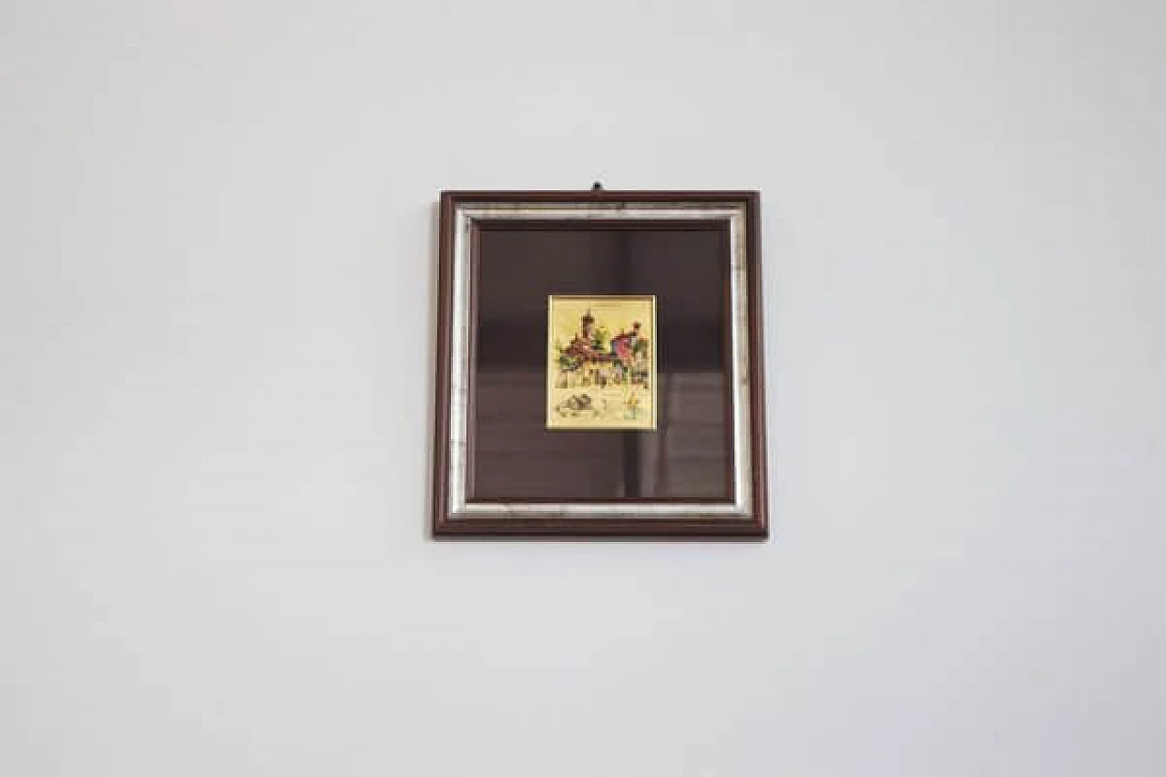 Painting made of gold leaf with silvered frame, 1970s 1406936