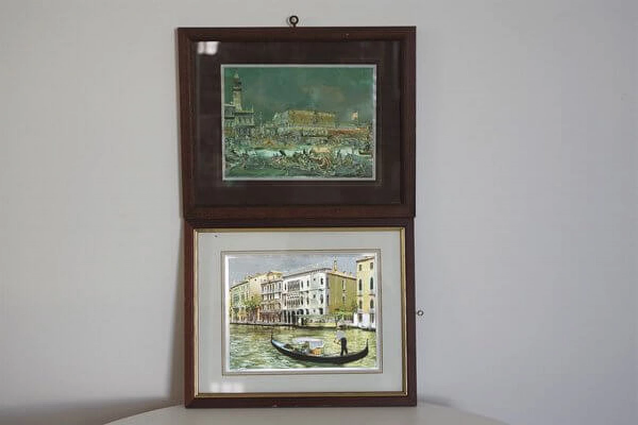 Pair of prints with views of Venice, 1970s 1406949