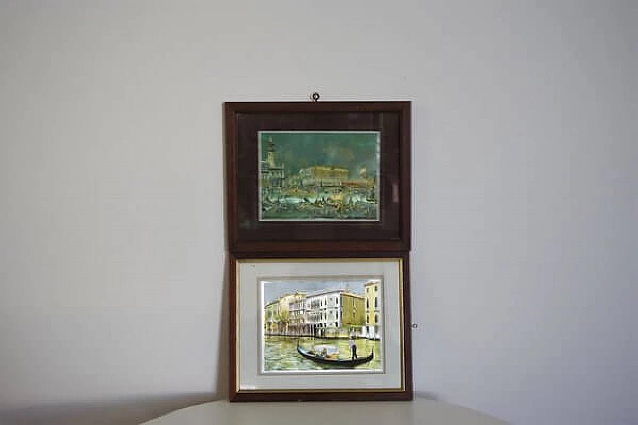 Pair of prints with views of Venice, 1970s 1406953