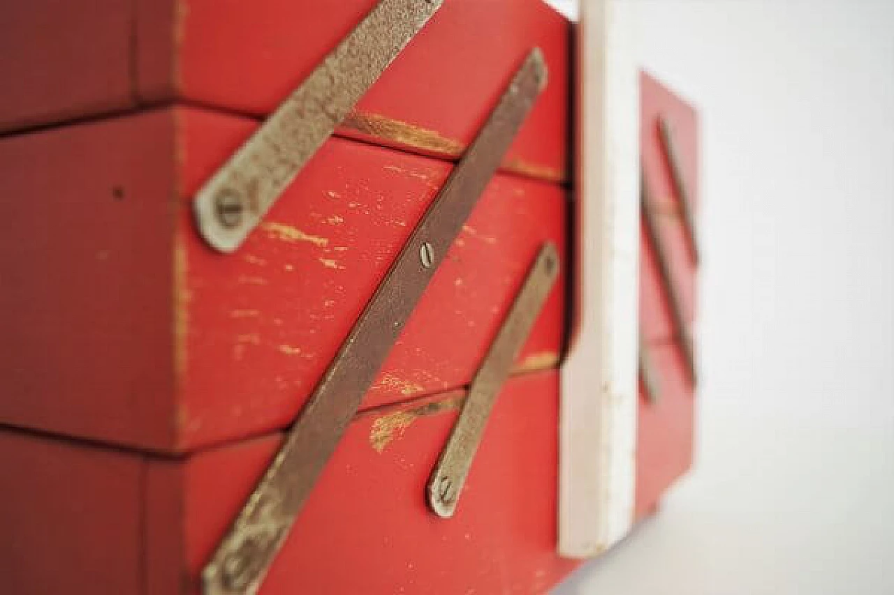 Scatola da sarto in legno, anni '60 1407015