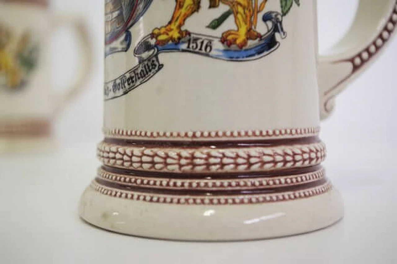 Coppia di  boccali bavaresi in porcellana, anni '80 1407019