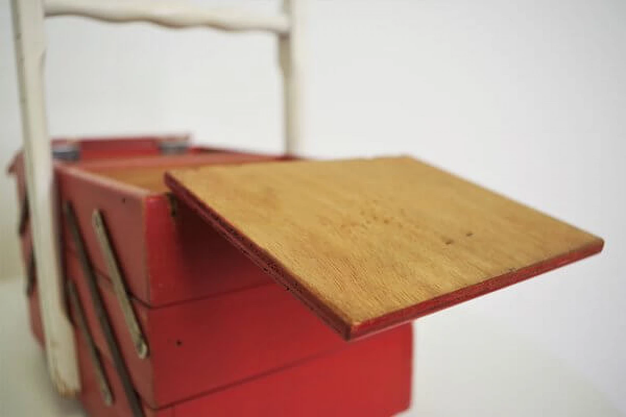 Scatola da sarto in legno, anni '60 1407021