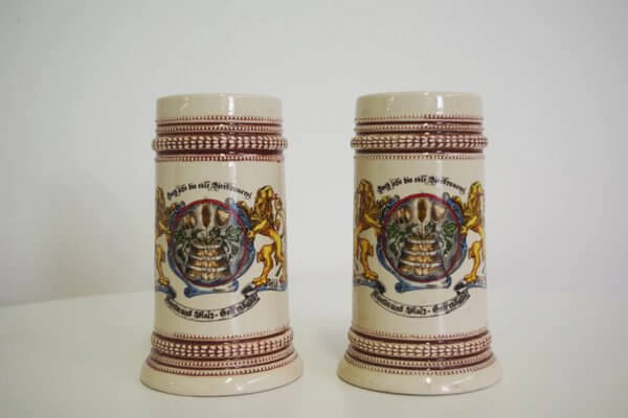 Pair of porcelain bavarian mugs, 1980s 1407025