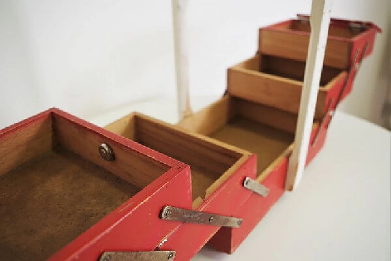 Scatola da sarto in legno, anni '60 1407036