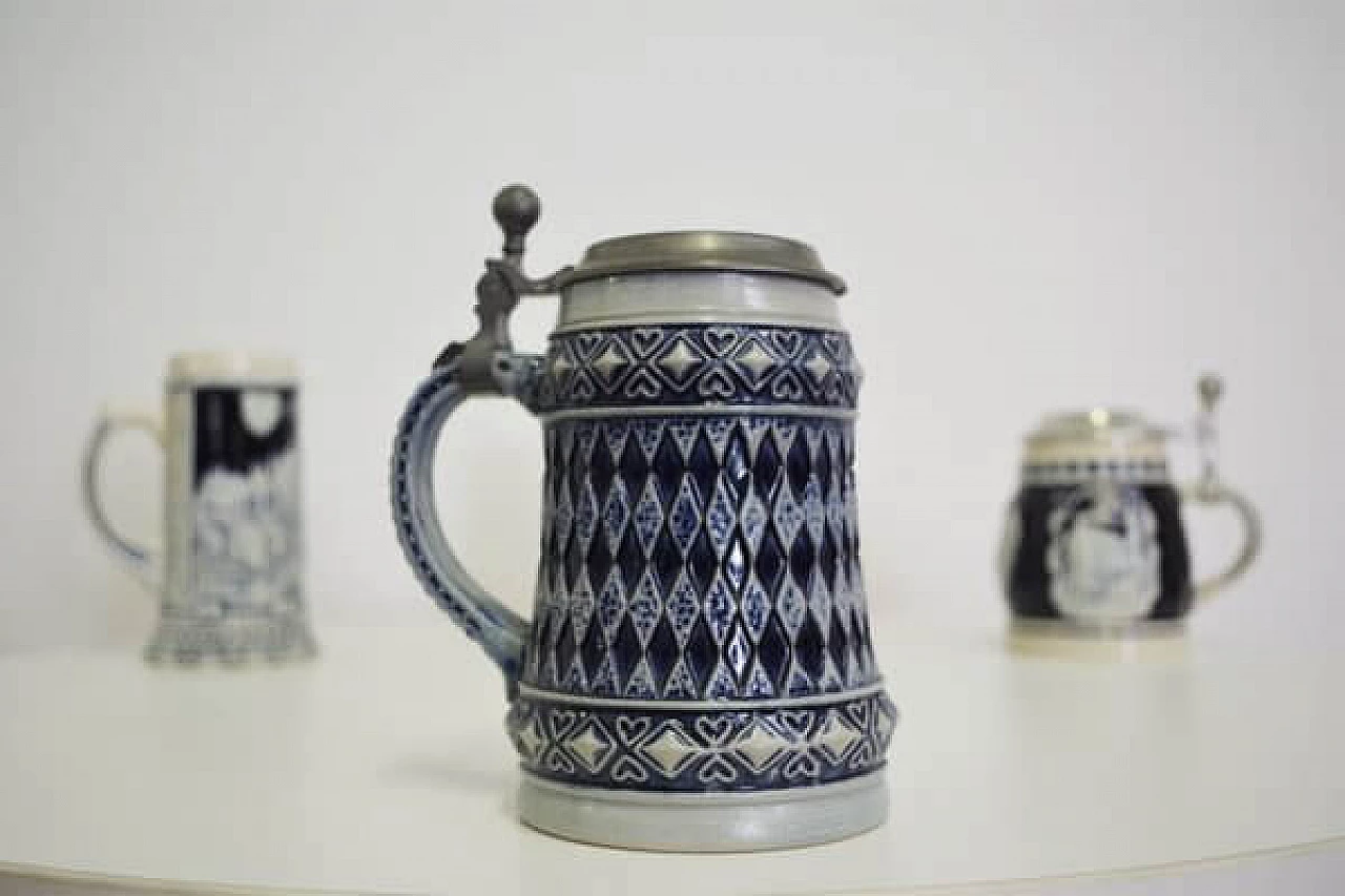 4 Porcelain beer mugs, 1980s 1407049