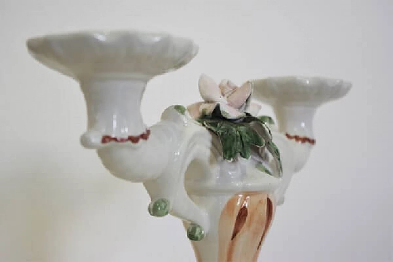 Pair of candlesticks in Bassano ceramic, 1970s 1407051